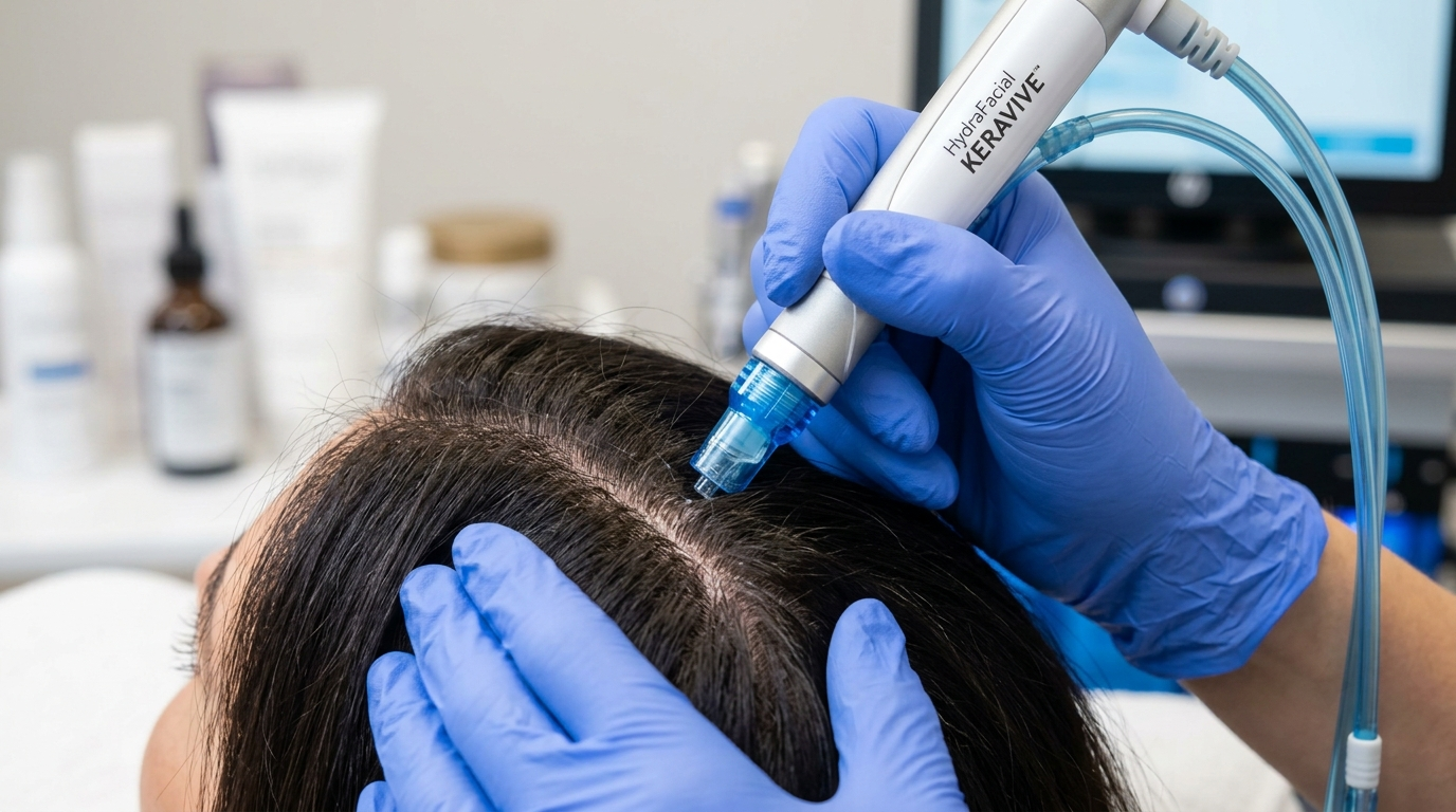 HydraFacial Keravive Benefits Hydrated Scalp, and Stronger Hair
